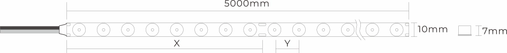 FL1007 slim flexible wall washer dimensions 10x7mm