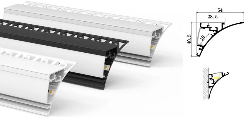 Aluminum Profile 4054 L1000mm for 12mm Strips