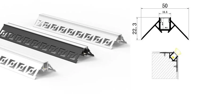 Aluminum Profile 5022 L1000mm for 5mm Strips