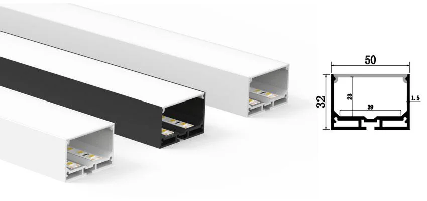 Aluminum Profile 5032-1 L1000mm for 35mm Strips