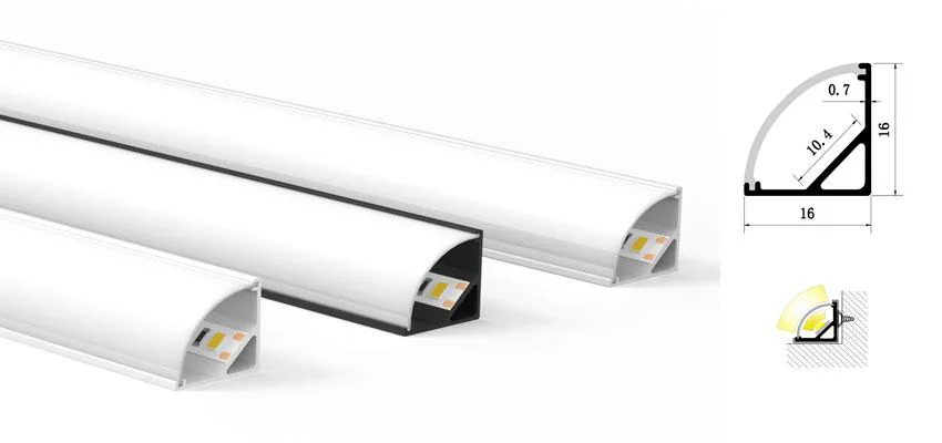 Aluminum Profile B1616-1 L1000mm for 8mm Strips