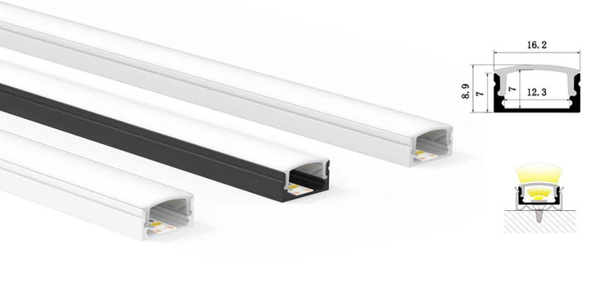 Aluminum Profile B1709 L1000mm for 10mm Strips