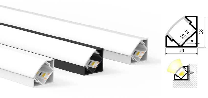Aluminum Profile B1818 L1000mm for 10mm Strips