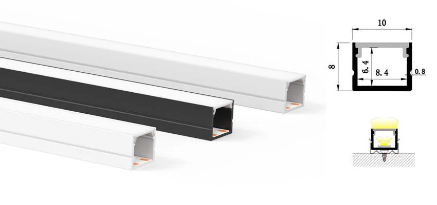 Aluminum Profile X1008 L1000mm for 5mm Strips