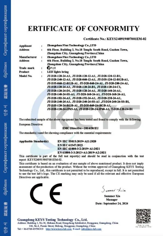 CE EMC certificate