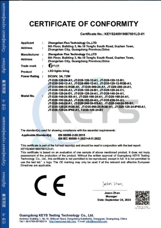 CE LVD certificate