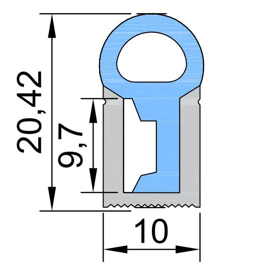 Silicone End Cap C1020 for 8mm Strips - Detail