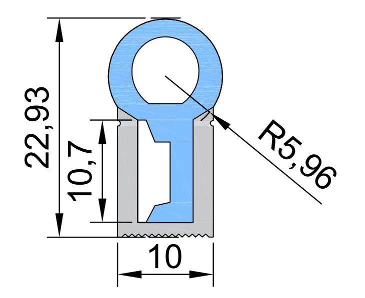Silicone End Cap C1023 for 8mm Strips - Detail
