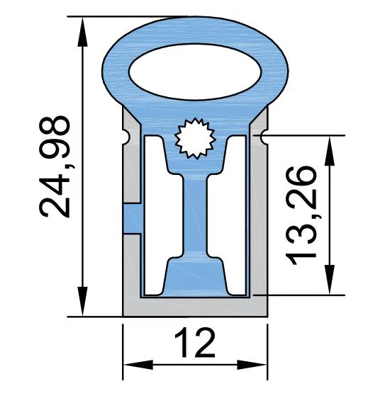 Silicone End Cap C1225 for 10mm Strips - Detail
