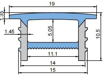 Silicone End Cap M2010 for 10mm Strips - Detail