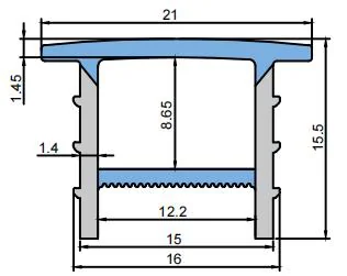 Silicone End Cap M2015 for 10mm Strips - Detail