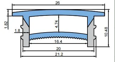 Silicone End Cap M2510 for 15mm Strips - Detail