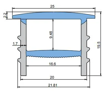 Silicone End Cap M2520 for 15mm Strips - Detail