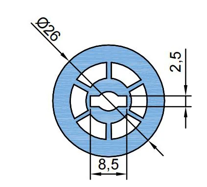 Silicone End Cap R26 for 8mm Strips - Detail