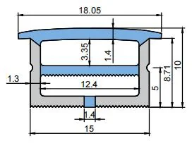 Silicone End Cap TET1510 for 10mm Strips - Detail