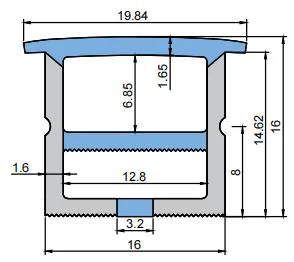Silicone End Cap TET1616 for 8mm Strips - Detail