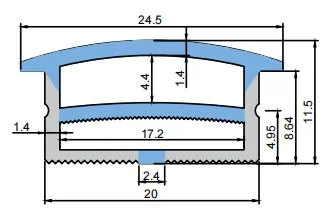 Silicone End Cap TET2010 for 12mm Strips - Detail