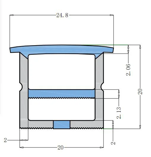 Silicone End Cap TET2020 for 15mm Strips - Detail