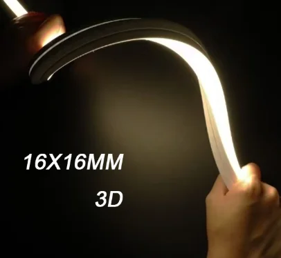 24V 3D-Bend Silicone Neon Flex 16x16mm IP65